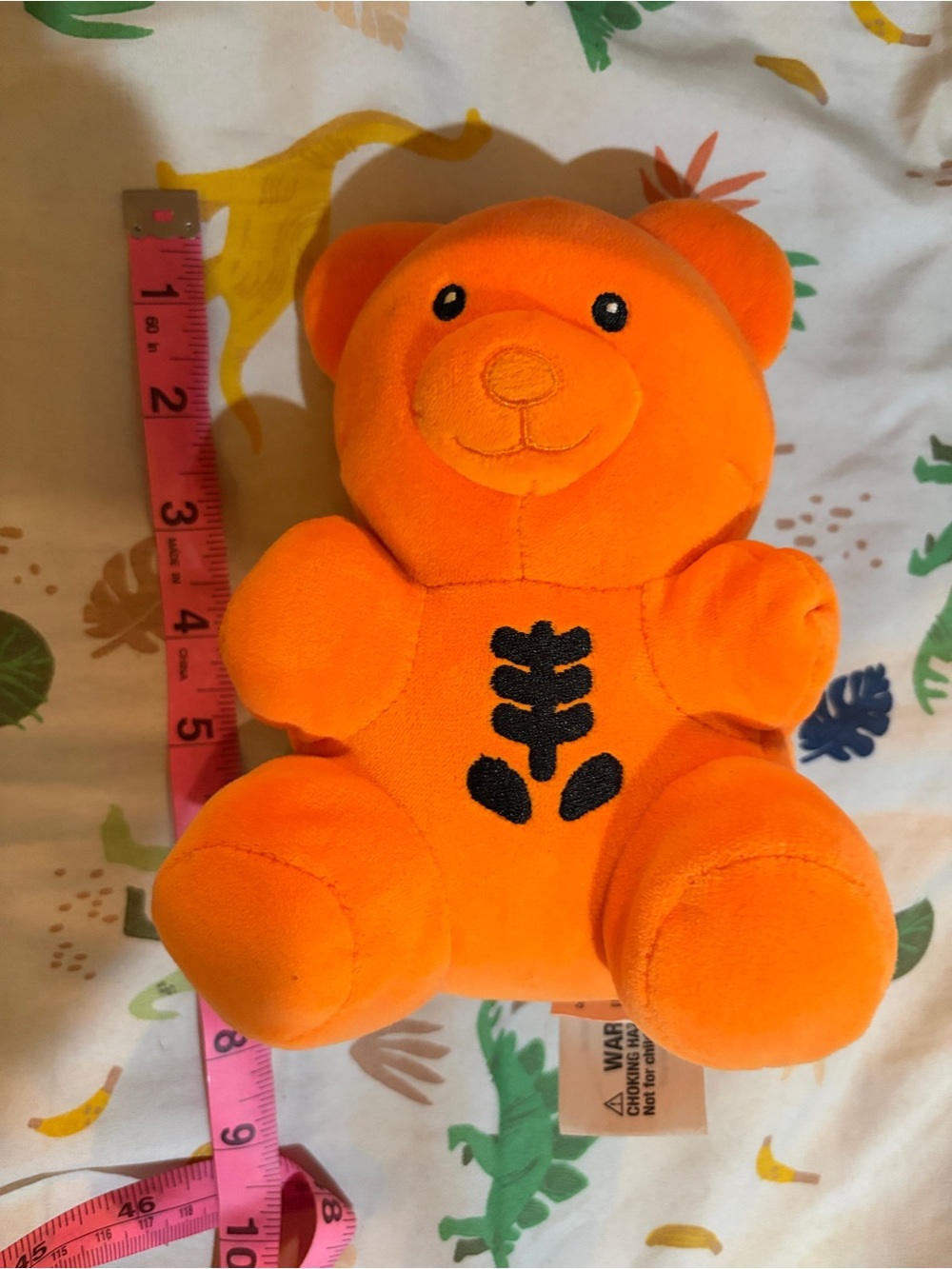 Plush Orange And Black Halloween Gummi Bear